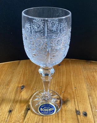 BohemiaCzechoslovakia Fine Lead Crystal Vintage Port/Sherry Madere Glasses NIB