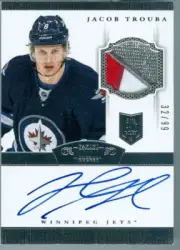 2013-14 DOMINION JACOB TROUBA RC AUTO 4 COLOUR BEST LOGO PATCH 99 WINNIPEG JETS