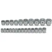 624 - 3/4Inch Drive 24 PCS Set- 12 Point Std. Metric Sockets, 19mm - 60mm