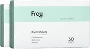 FREY Naturally Scented Dryer Sheets - 2 Pack of 40 Natural Laundry Dryer Sheets (80 Total) (Cedarwood Bold Fragrance)