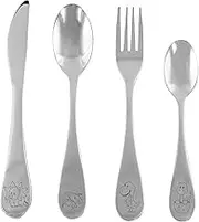 Wilkie Brothers Dinosaur Children's Cutlery 4 Piece Set, Silver