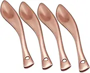 Housoutil 4pcs Face Cream Scoop Eye Cream Scoop Facial Beauty Scoops Lotion Spatula Face Cream Spoon Tool Facial Cream Scoops Makeup Mixing Makeup Scoop Mini Scoop Metal Beauty Cream Make up