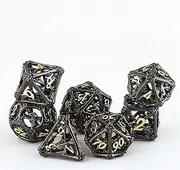 Dice 7pcs Pure CopperMetal Dice Set DND Used for Dungeon and Dragon Role Playing Games Dice Dice Set (Size : 512)