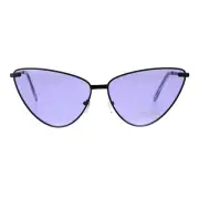 Womens Cateye Sunglasses Oversized Metal Frame Spring Hinge UV 400