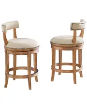Alaterre Hanover Set of 2 Swivel Counter Height Bar Stools