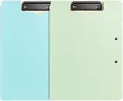 Filing Envelopes 2 Pcs Foldable Cover Clipboard Folder Contract File Organizer Binder Sturdy Double Clip Folder Office Supplies Plastic Folders(Multi-Colored)