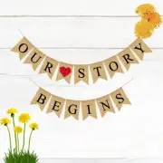 Valentines Day Decor Burlap Banners Backdrop Flower Garland