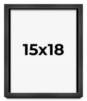 15x18 Shadow Box Frame Grey Charcoal Black | 0.875 Inches Deep | Solid Wood Shad