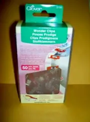 (New) Clover 50 pc. Wonder Clips # 3156 THESE ARE NOT YOUR CHEAP CLIPS