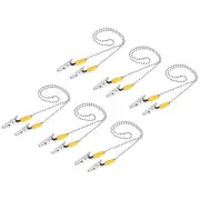 Napkin Chain, 18" 6Pcs Alloy Neck Bib Holder Chain Sun Hat Strap Lanyard, Yellow