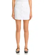 L'Agence Kris Button Front Mini Skirt