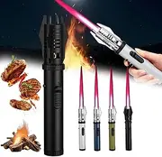 Camping Outdoor Windproof Straight Flame Lighter, Straight Flame Lighter, Windproof Straight Flame Lighter, Household Kitchen Torch Lighter (Black)
