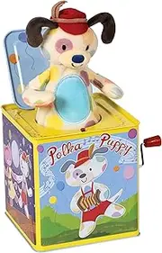 Schylling Polka Puppy Dancing Jack Box Toy