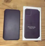 iPhone 11 Pro Leather Folio purple leather case wallet