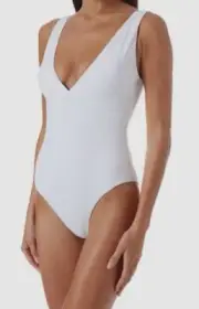 $246 Melissa Odabash Women White Pompeii Italy Swimsuit Size IT Size 46 / US 10