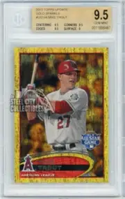 Mike Trout 2012 Topps Update Baseball Gold Sparkle BGS 9.5