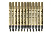 Artline 900XF Paint Marker Bullet Tip Nib 2.3mm Metallic Gold Box 12
