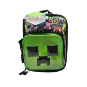 Minecraft Creeper - Kids Insulated Lunch Bag with mesh water bottle pocket