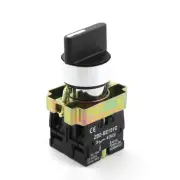 600V 10A 2NO 4-Terminal Rotary Start Self-Locking Style Push Button Switch