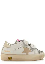Golden Goose Kids May School Panelled Leather Sneakers (IT19-IT27) - White & Other - 4.5 Baby 4.5 BABY