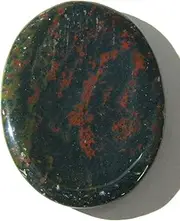 CRYSTALMIRACLE Exclusive Bloodstone Worry Stone Thumb Stone Positive Energy Crystal Healing Gift Metaphysical ReikiMeditation FENG Shui