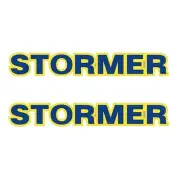 CYC - STORMER blue down tube decal - old school bmx