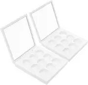DECOMELODY Travel Cosmetic Storage Case 9 Grids Palette Portable Makeup Travel Case for Women