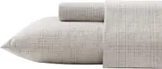 Tommy Bahama - Queen Sheets, Washed Percale Cotton Bedding Set, Soft & Breathable Bedroom Decor with Deep Pockets (Raffia Linen Beige, Queen)