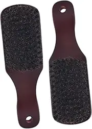 2pcs Shaping Tool Beard Cleaning Brush Natural Wood Handle Durable Boar Bristles Portable Grooming Tool for Men for Home Travel