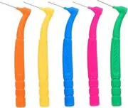 Gogogmee 50pcs Interdental Brush Interdental Cleaning Brush Interproximal Brush Tooth Cleaning Brush Brush between Teeth Gum Teeth Cleaning Tools Gum Toothbrush Floss Plastic