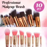 10pcs Professional Makeup Brush Set Foundation Blusher Cosmetic Make-up