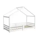 Single Bed Frame Wooden Base Kids House Bedframe Mattress Base Timber