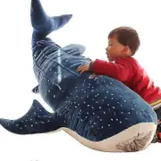Giant Blue Shark Stuffed Plush Toys Big Fish Whale Soft Stuffed Animal Pillow Dolls