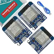 Lonely Binary 3-Pack ESP32 Mini 16MB Quadruple The Flash WiFi Bluetooth Dual Core Development Board Compatible with Arduino IDE and MicroPython (16MB of Flash)
