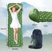 Inflatable Mattress Sleeping Pad with Pillows Ultralight Air Mat Built in Pump