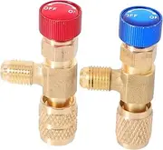 ERINGOGO 2pcs Air Conditioning Fluorine Safety Valve Manifold Line Repair Tool Kit for Charging