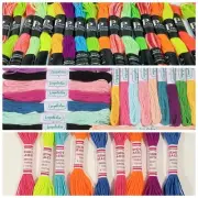 Embroidery Thread Lot Pieces Assorted Multicolor Skein Floss Embroidery Thread