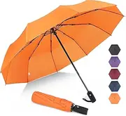[ZOMAKE] Lightweight Folding Umbrella - Compact Travel Umbrella Automatic Open Close Windproof Umbrellas with 10 Strong Ribs