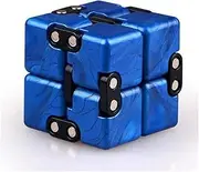 Cuberspeed Qiyi Infinity Cube Fidget Toy Puzzle,Cool Texture Artistic and Fashion Mini Fidget Toy for Stress and Anxiety Relief Blue Fidget Infinity Cube