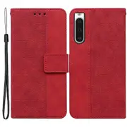 For Sony Xperia 10 V Phone Case Phone Wallet Stand Protective Cover Imprinted Leather Case