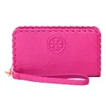 TORY BURCH 造型皮革手拿包 粉桃