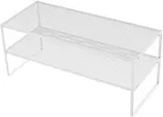 Computer Monitor Stand Laptop Stand Smartphone Holder Monitor Stand Multipurpose for Living Room Desktop Home Use, 2 Layer White
