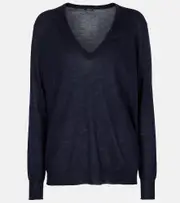 [Joseph] Joseph Cashair cashmere V-neck sweater AU 8 blue