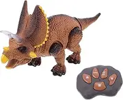 HONITANO 1Set Remote Control Electric Triceratops for Glowing Dinosaur with Sound and Walking Function for Dinosaur Parties and Educational Playtime Activities