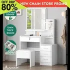 ALFORDSON Dressing Table Stool Set Makeup Mirror Cabinet Vanity Desk White