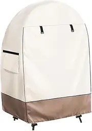 Outdoor Chair Covers,Wicker Egg Swing Chair Cover with Double Zipper - 45.2 x 24.8 x 55.1 Inch, Heavy-Duty Weatherproof Protector for Garden Deck Lawn Yard
