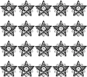 WEBEEDY 20 PCS Star Rhinestone Beaded Patches Sew on Rhinestone Star Patches Applique 3D Decorative Star Embroidery Patch Badge for Clothes Bag Pants Shoes Hats DIY Projects(Black,3.3x3.3cm/1.3x1.3)