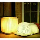 LED Book Night Light Wooden USB Desk Rechargeable Lamp Foldable 3D Creative UK