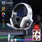 2.4Ghz Wireless Gaming Headset for PS5 PS4 PC Mac Noise Cancelling Earphone Head