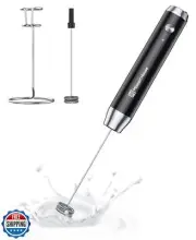 Maestri House Rechargeable Milk Frother with Stand, LunaFro Handheld Electric